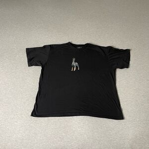Denim Civilization Men’s Black Doberman Dog Graphic T-Shirt Top